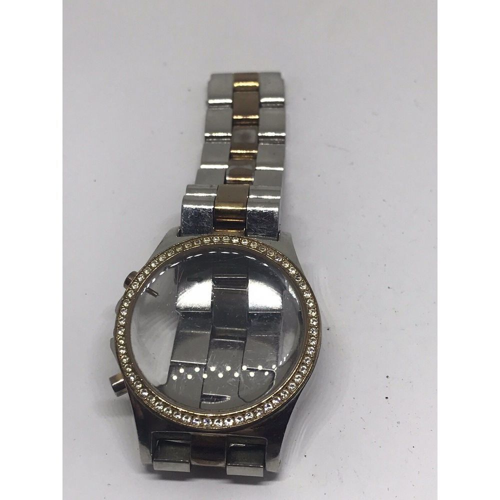 Michael Kors Watch Bracelet Links Case Use For Parts Used Band Z256 20mm Twotone